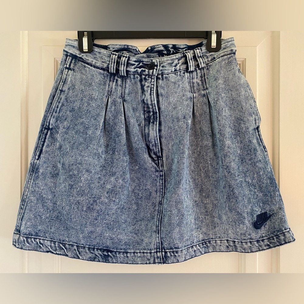 Vintage Nike Challenge Court denim TENNIS skirt M